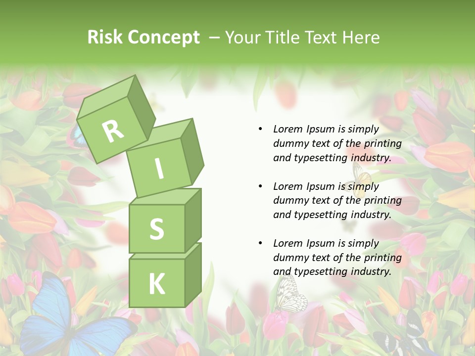 Rain Bouquet Gift PowerPoint Template