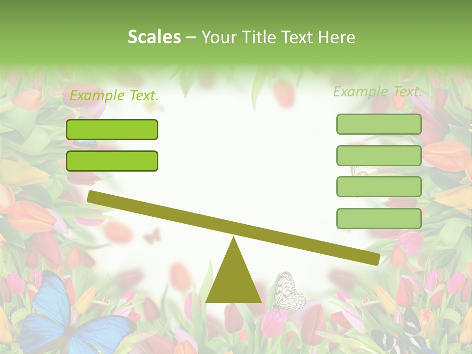Rain Bouquet Gift PowerPoint Template