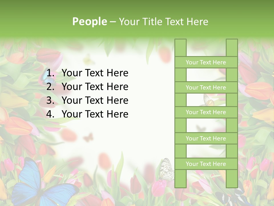 Rain Bouquet Gift PowerPoint Template