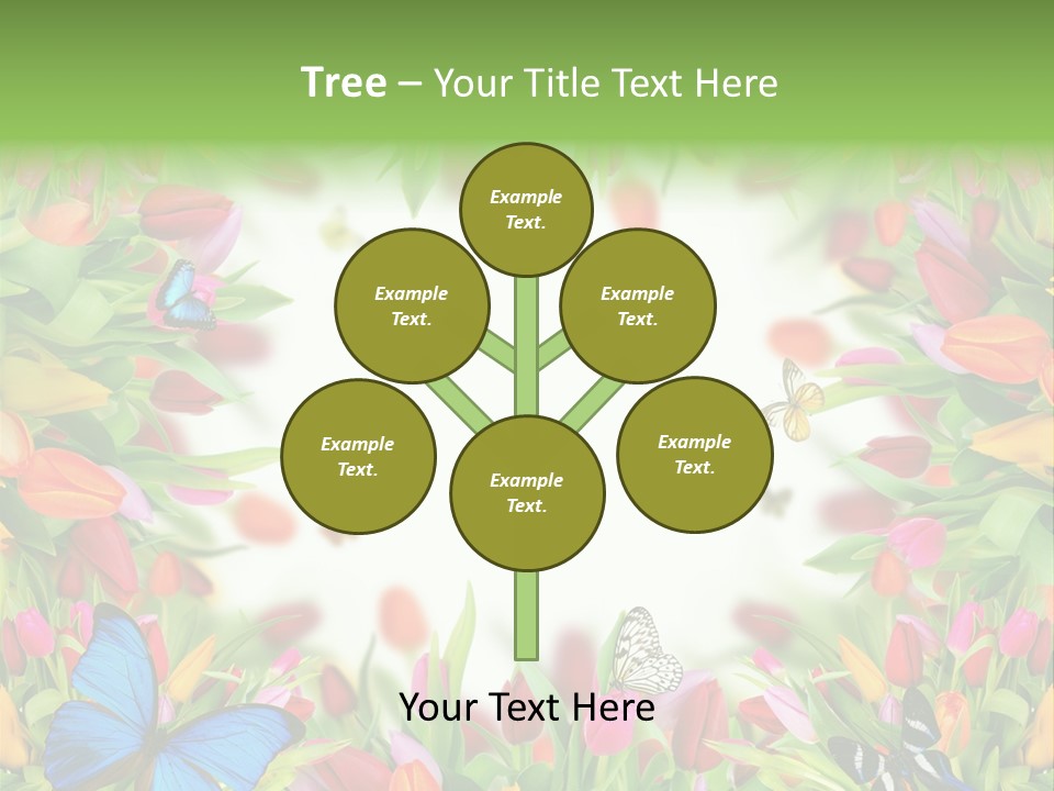 Rain Bouquet Gift PowerPoint Template