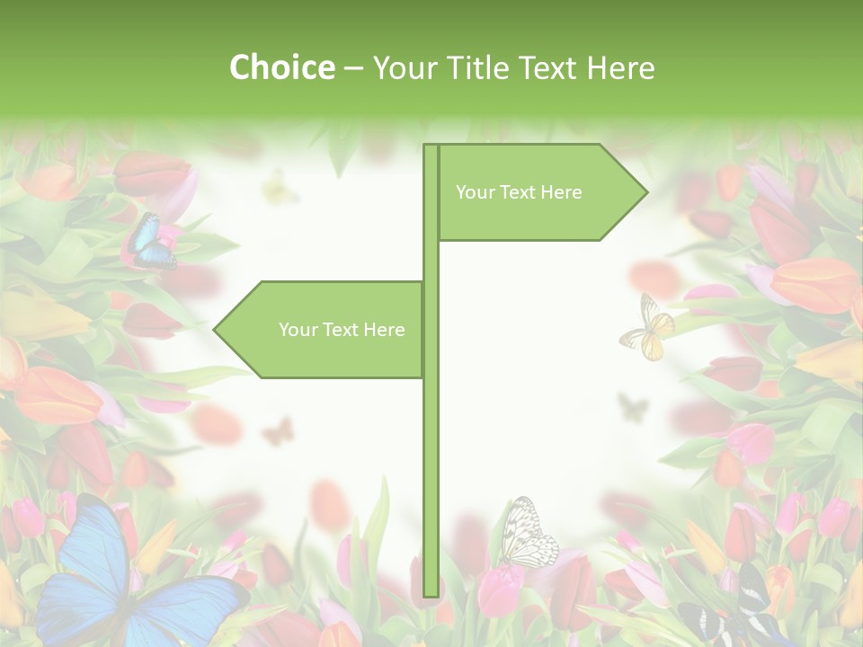 Rain Bouquet Gift PowerPoint Template