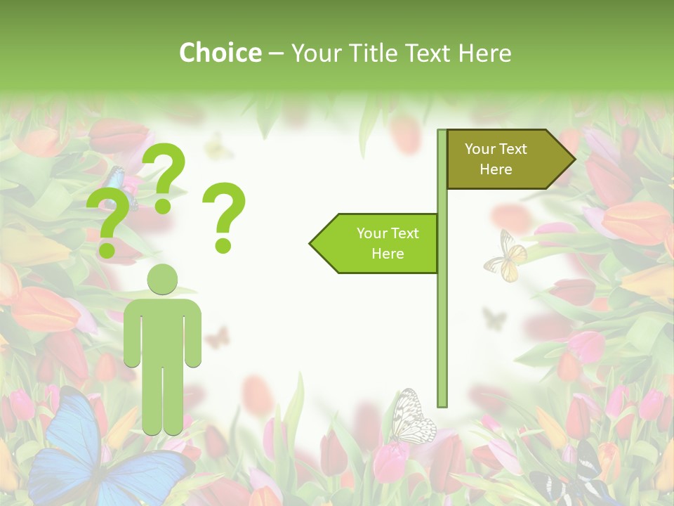 Rain Bouquet Gift PowerPoint Template