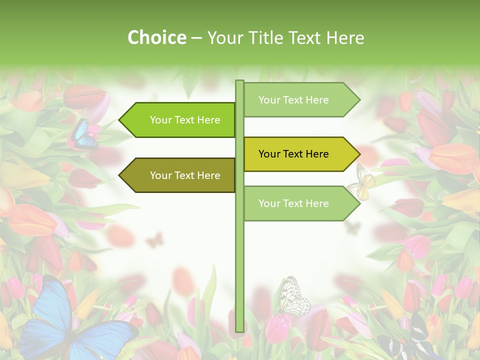 Rain Bouquet Gift PowerPoint Template