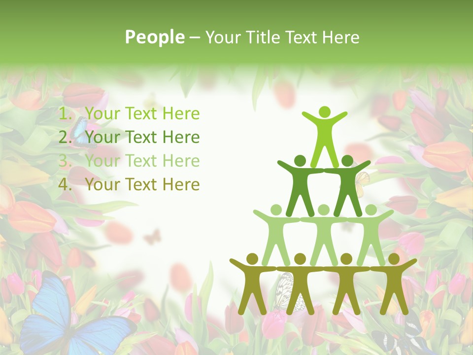 Rain Bouquet Gift PowerPoint Template