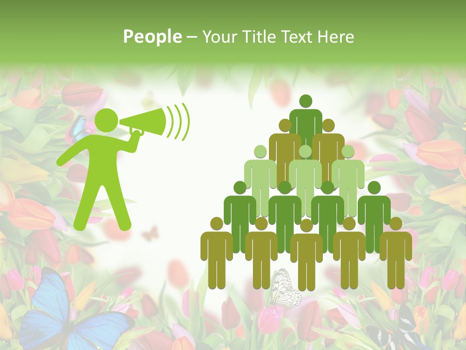 Rain Bouquet Gift PowerPoint Template