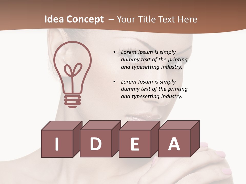 Girl Health Calm PowerPoint Template