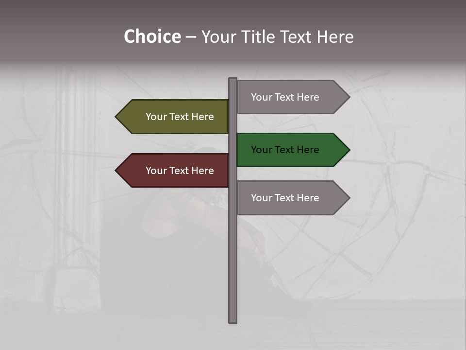 Hurt Human Wall PowerPoint Template