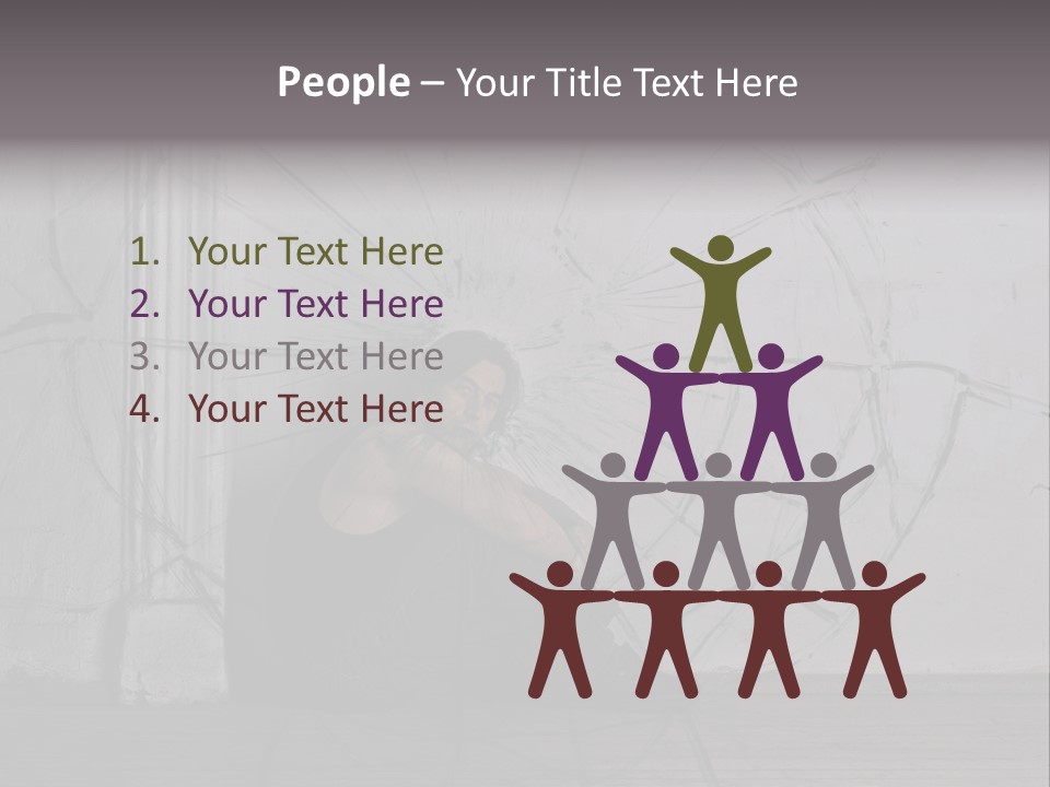 Hurt Human Wall PowerPoint Template