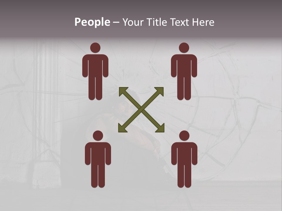 Hurt Human Wall PowerPoint Template