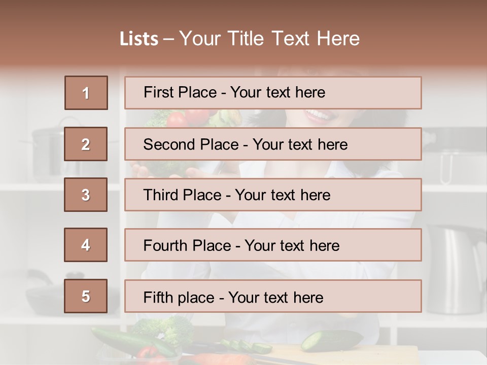 Cucumber Assistance Kitchen PowerPoint Template