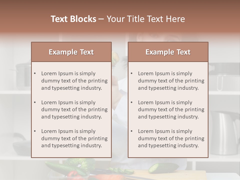 Cucumber Assistance Kitchen PowerPoint Template