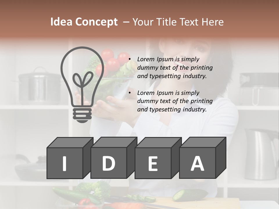 Cucumber Assistance Kitchen PowerPoint Template