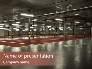 Column Garage Neon PowerPoint Template