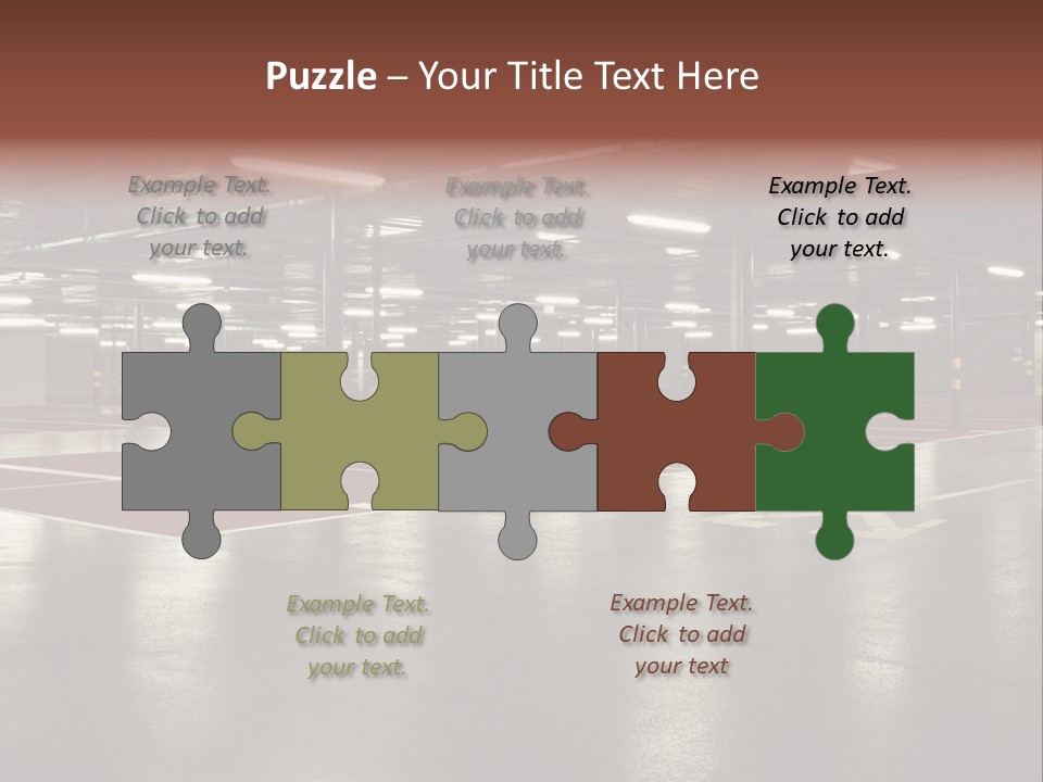 Column Garage Neon PowerPoint Template