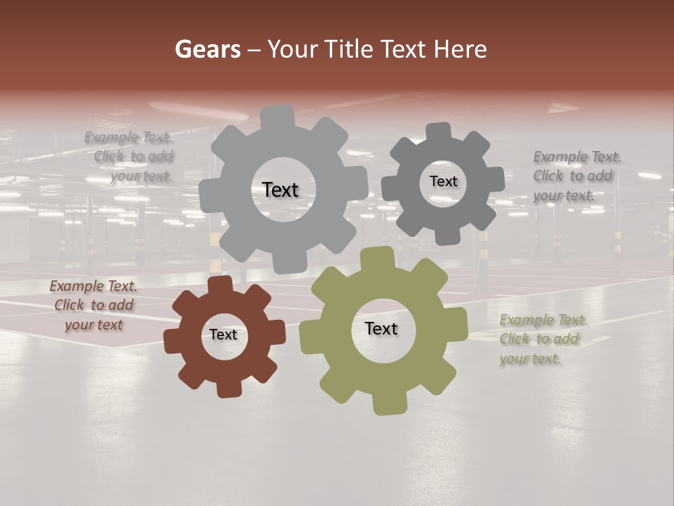 Column Garage Neon PowerPoint Template