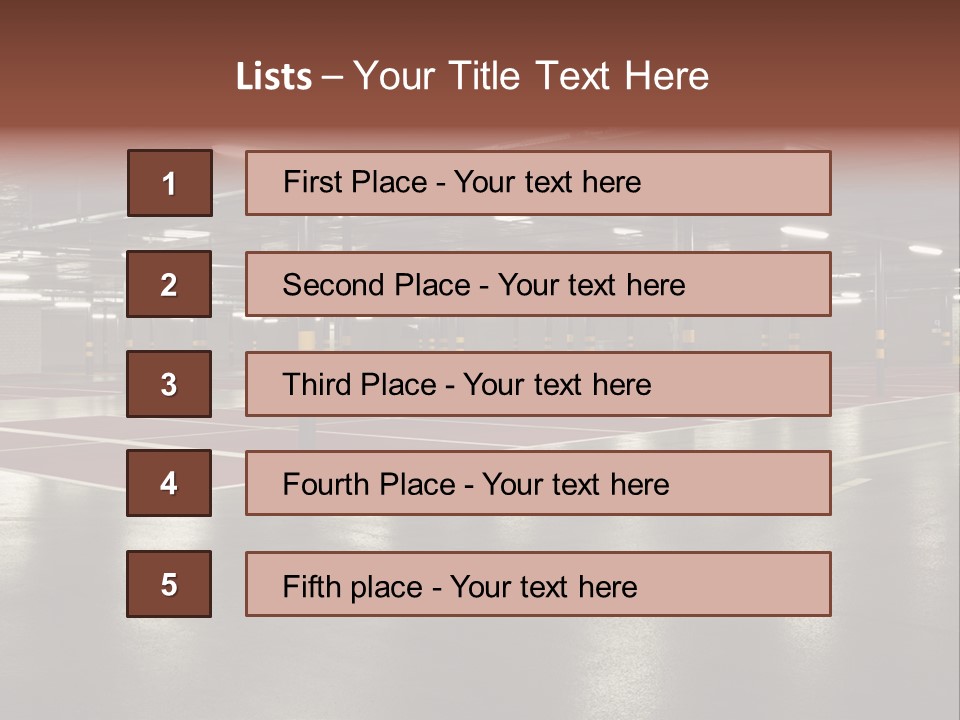 Column Garage Neon PowerPoint Template