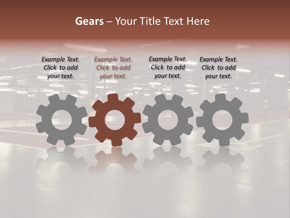 Column Garage Neon PowerPoint Template