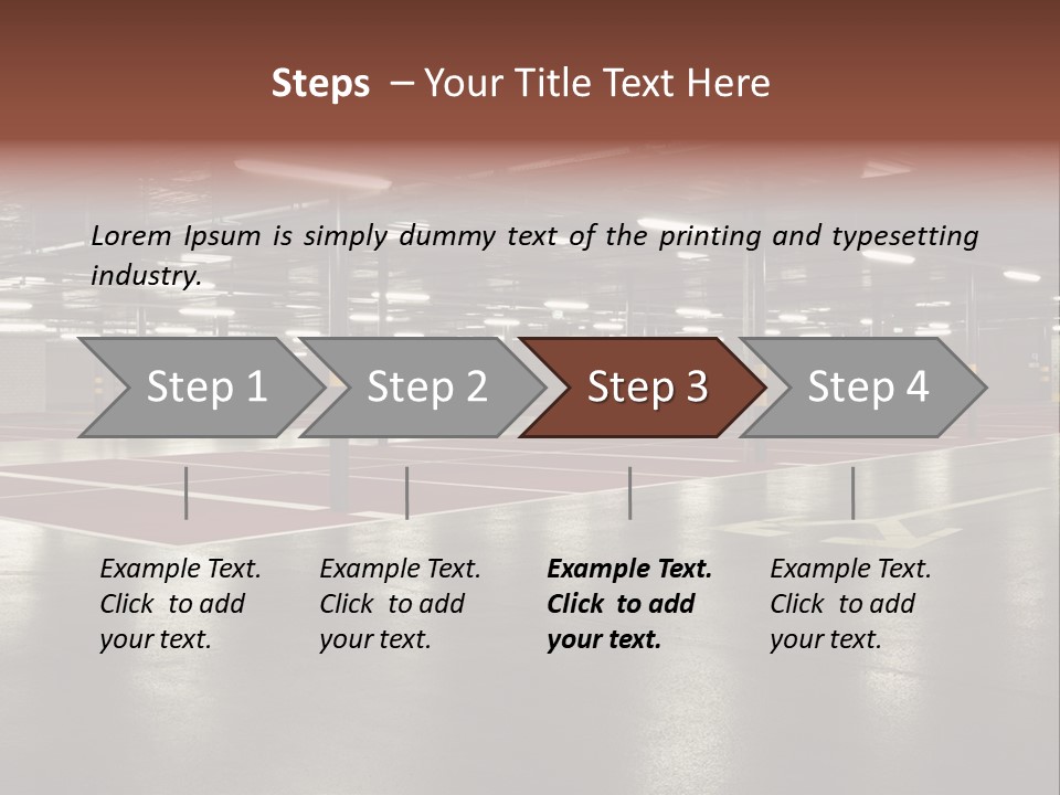 Column Garage Neon PowerPoint Template