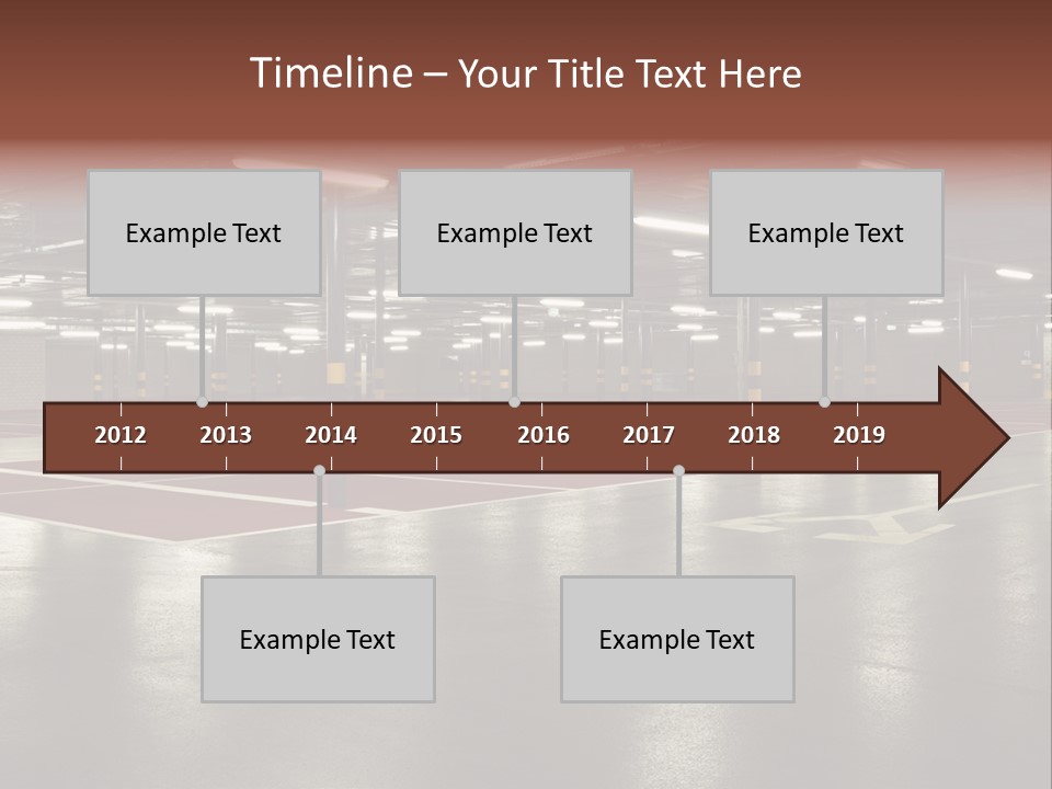 Column Garage Neon PowerPoint Template