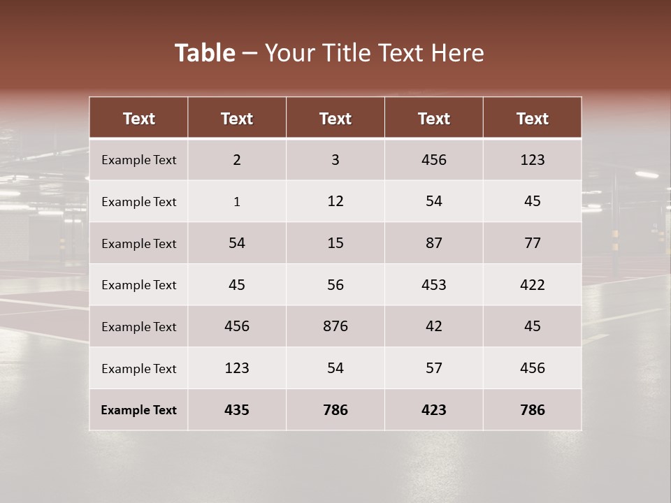 Column Garage Neon PowerPoint Template