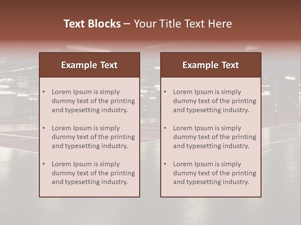 Column Garage Neon PowerPoint Template