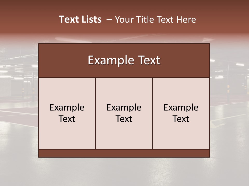 Column Garage Neon PowerPoint Template