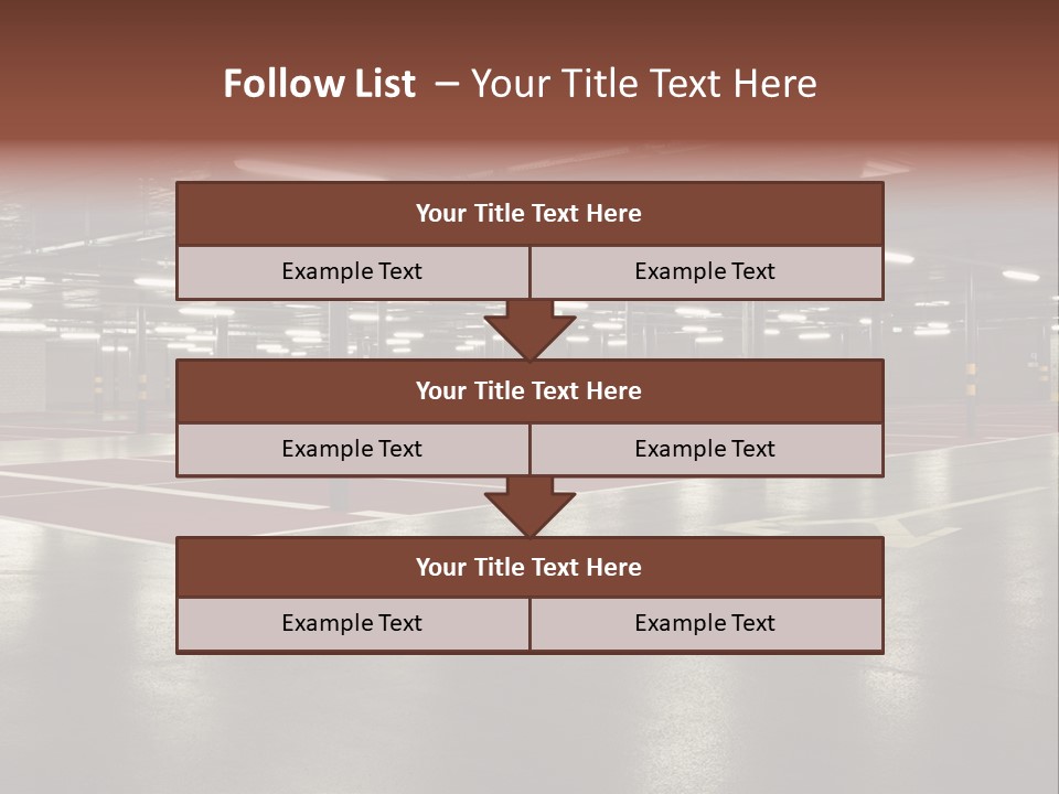 Column Garage Neon PowerPoint Template