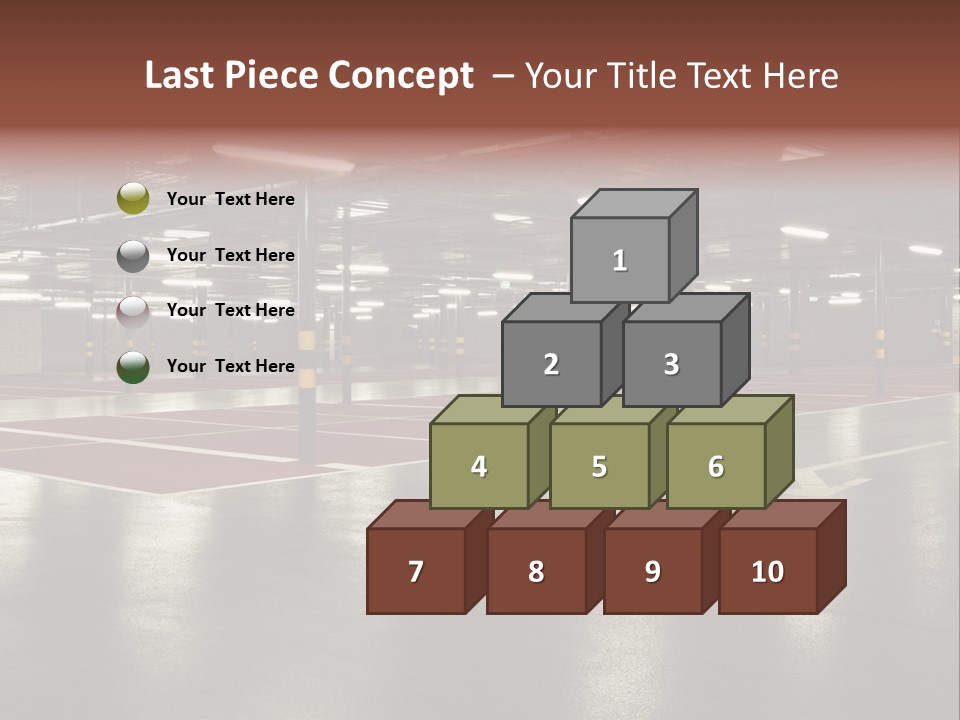 Column Garage Neon PowerPoint Template