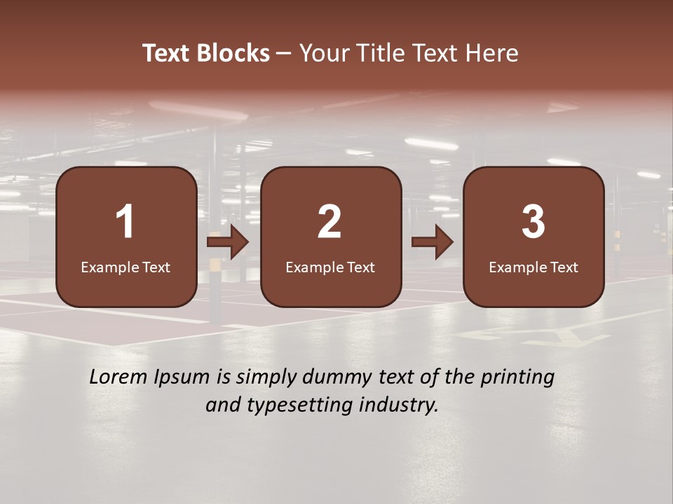 Column Garage Neon PowerPoint Template