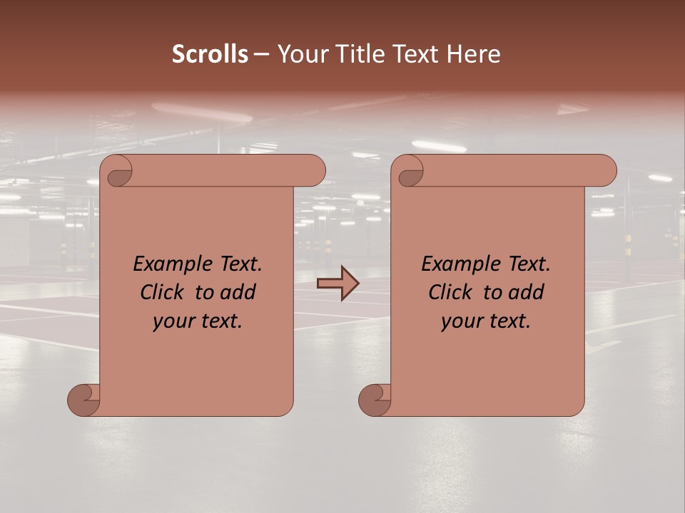 Column Garage Neon PowerPoint Template