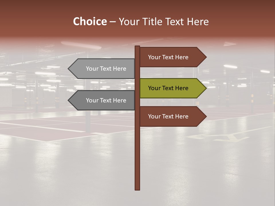 Column Garage Neon PowerPoint Template