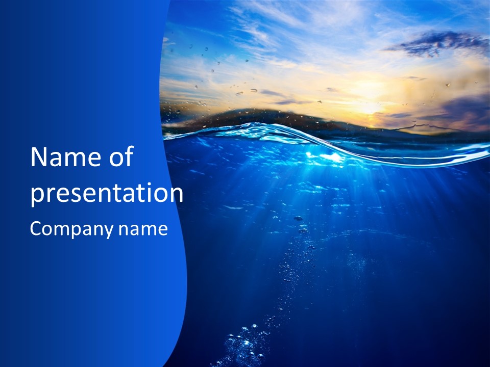 Surface Sunlight Lake PowerPoint Template