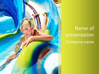 Swim Wear Aquapark Vacations PowerPoint Template