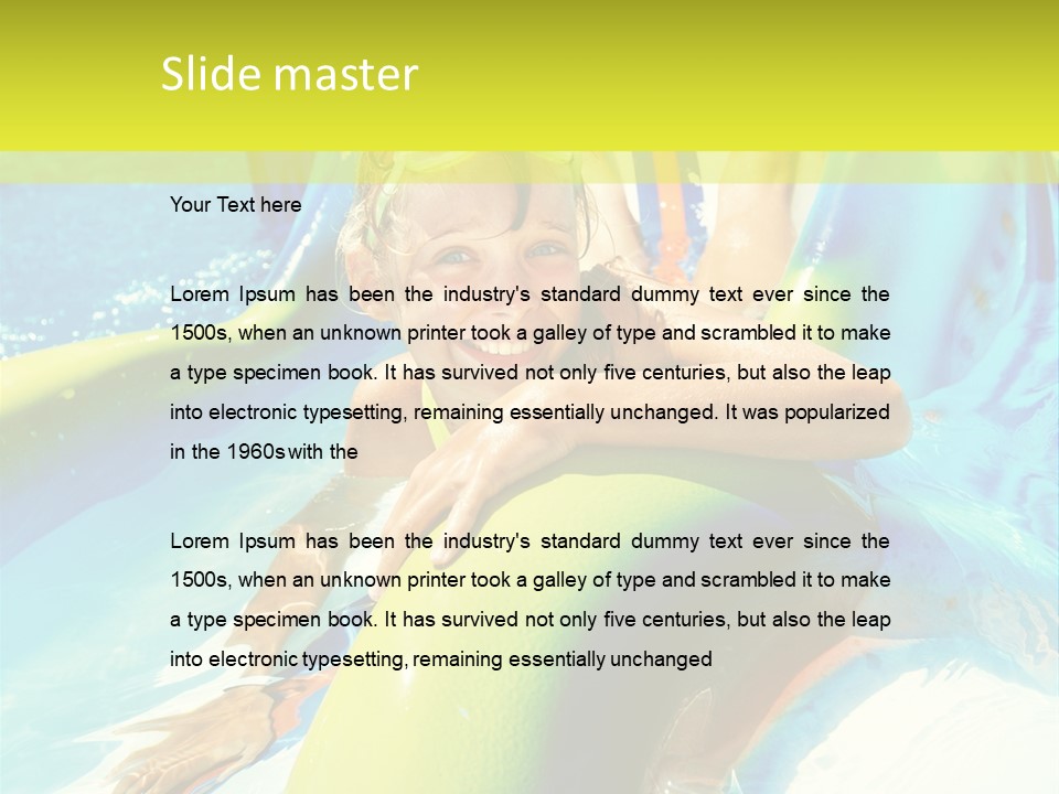 Swim Wear Aquapark Vacations PowerPoint Template