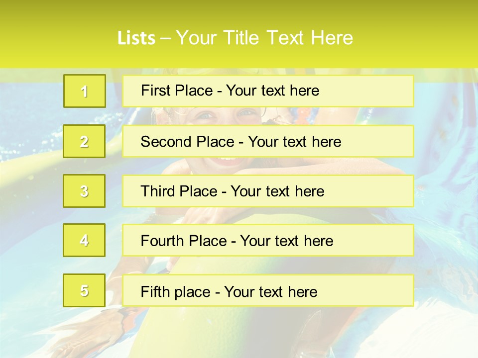 Swim Wear Aquapark Vacations PowerPoint Template