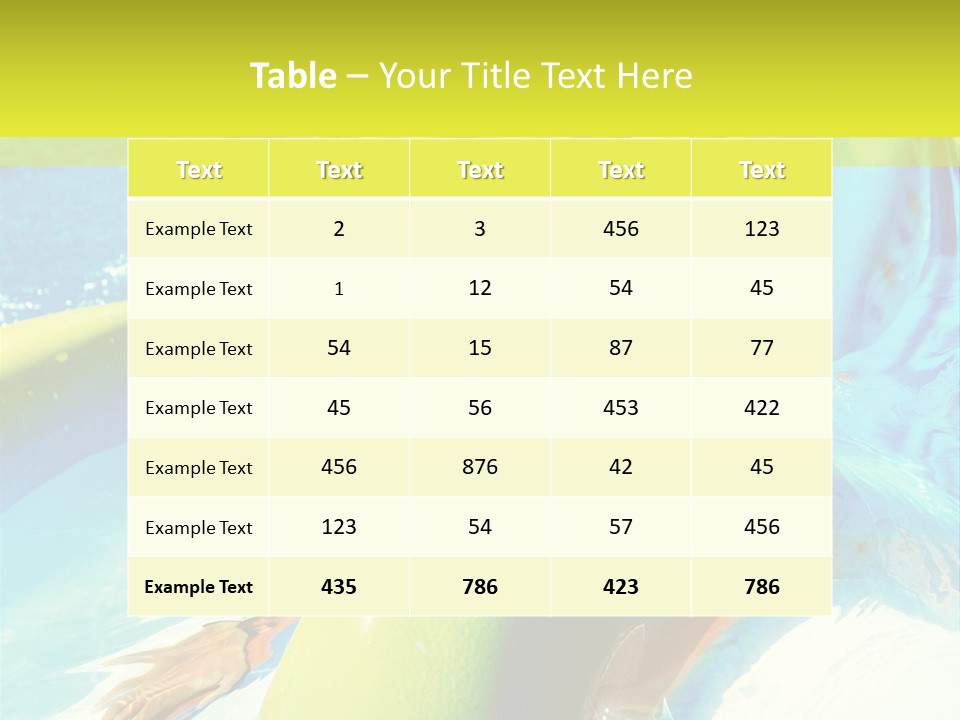 Swim Wear Aquapark Vacations PowerPoint Template