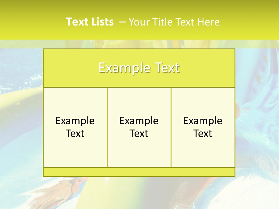 Swim Wear Aquapark Vacations PowerPoint Template