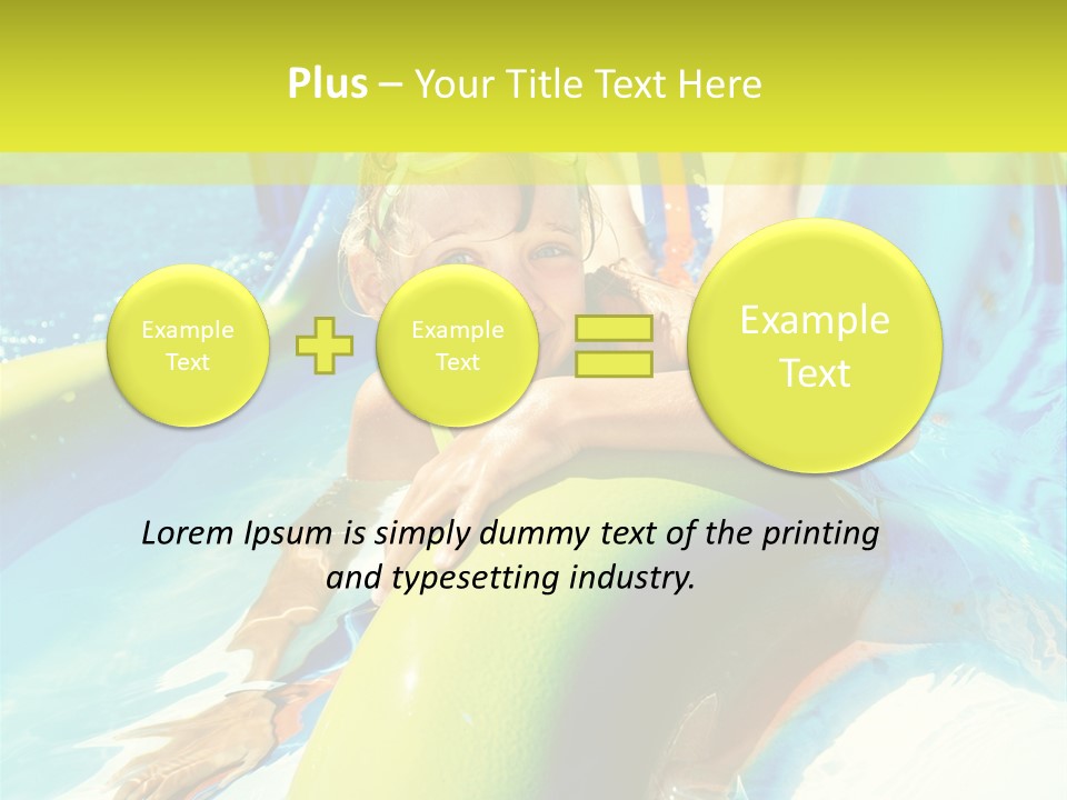 Swim Wear Aquapark Vacations PowerPoint Template