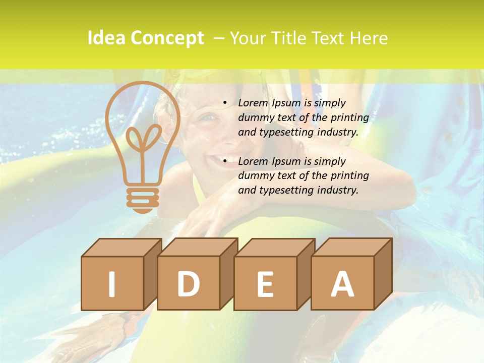 Swim Wear Aquapark Vacations PowerPoint Template