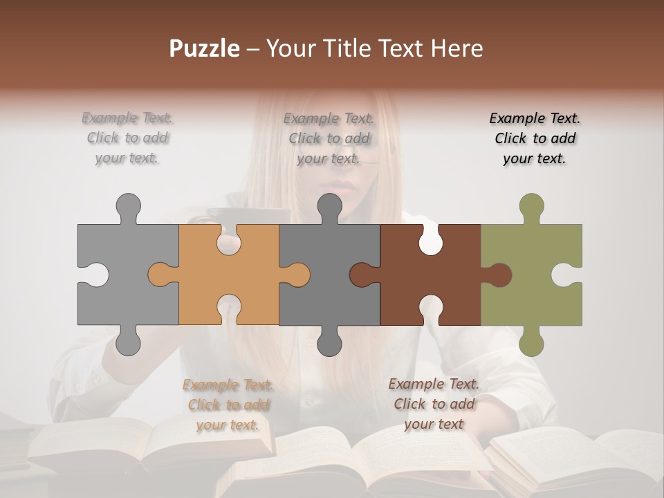 Teen Woman Study PowerPoint Template