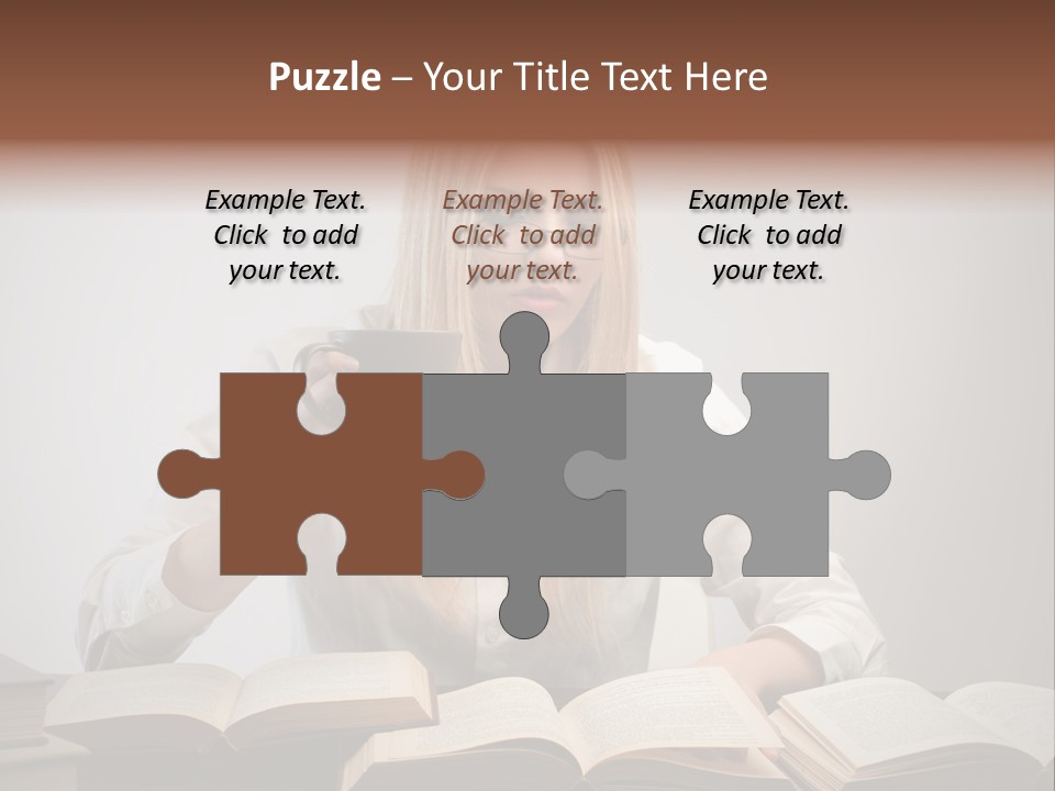 Teen Woman Study PowerPoint Template