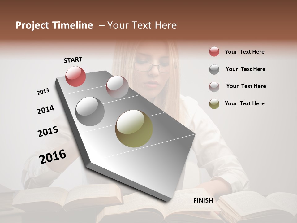 Teen Woman Study PowerPoint Template