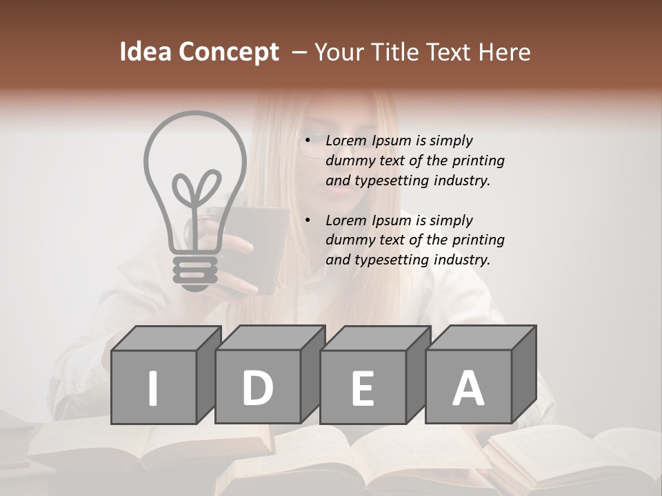 Teen Woman Study PowerPoint Template