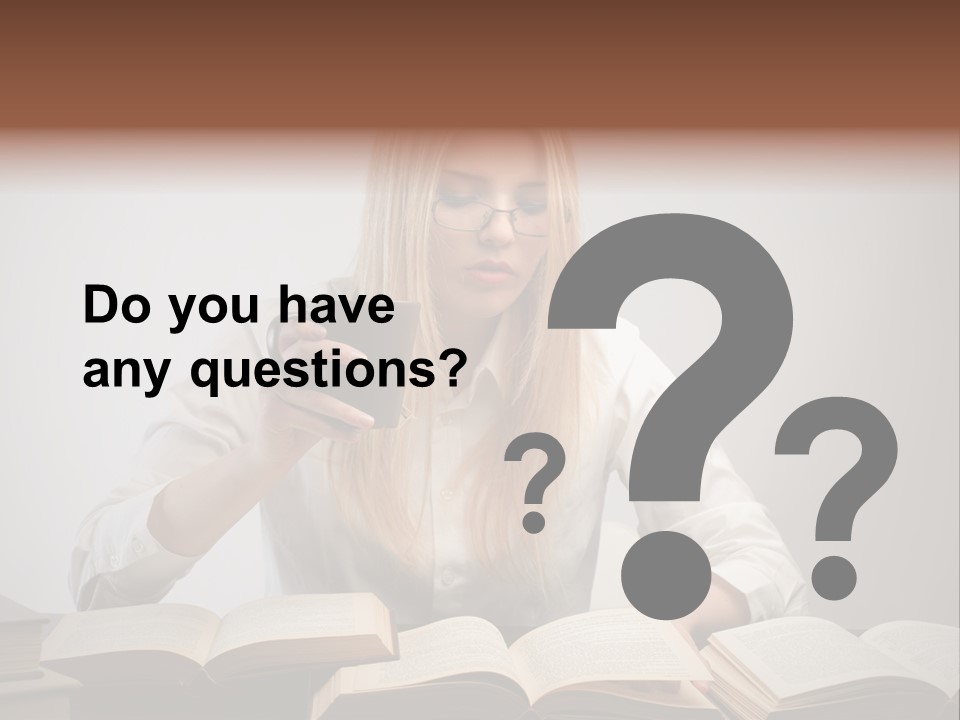 Teen Woman Study PowerPoint Template