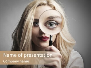 Isolated Blonde Lipstick PowerPoint Template