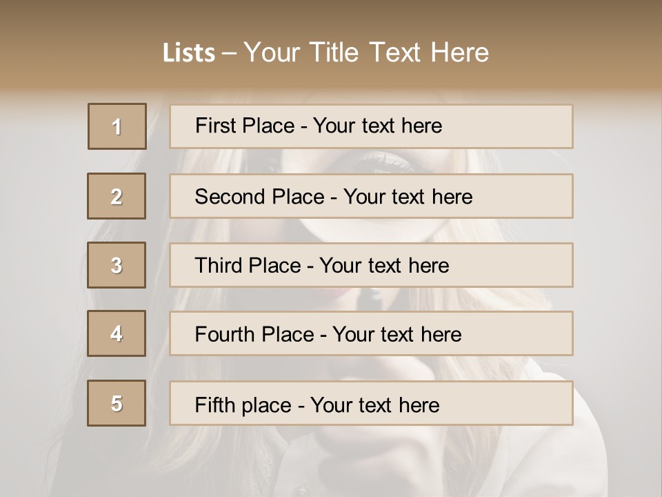 Isolated Blonde Lipstick PowerPoint Template
