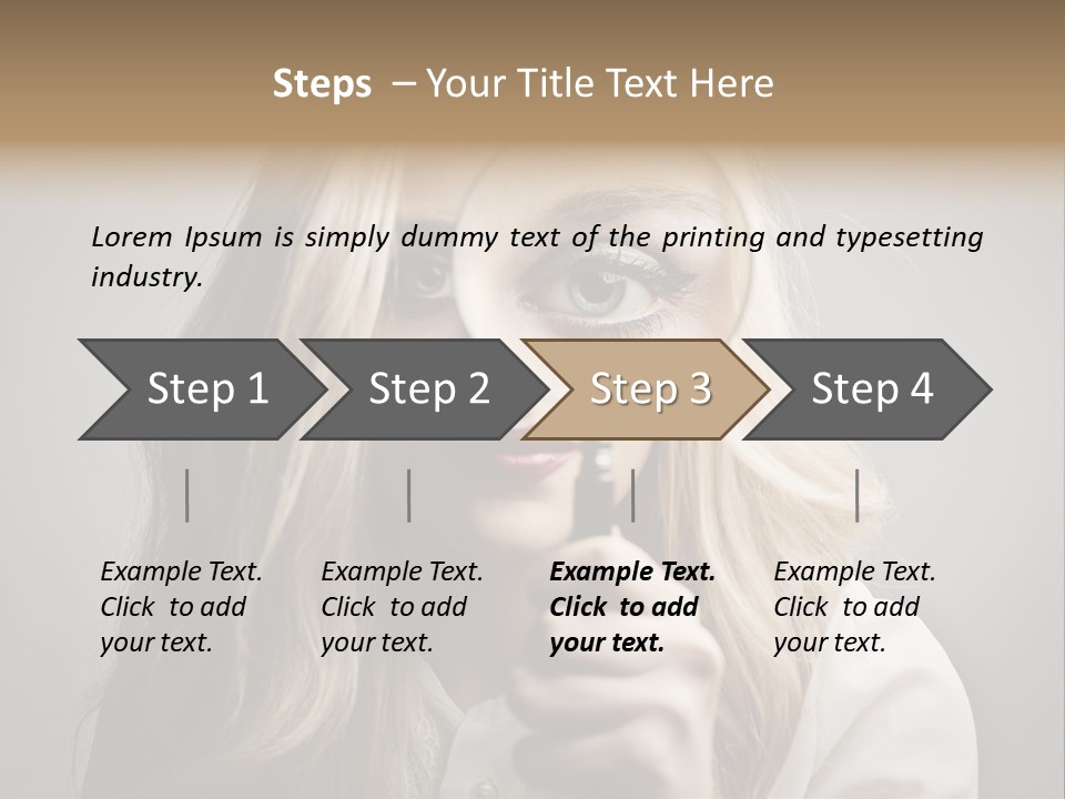 Isolated Blonde Lipstick PowerPoint Template