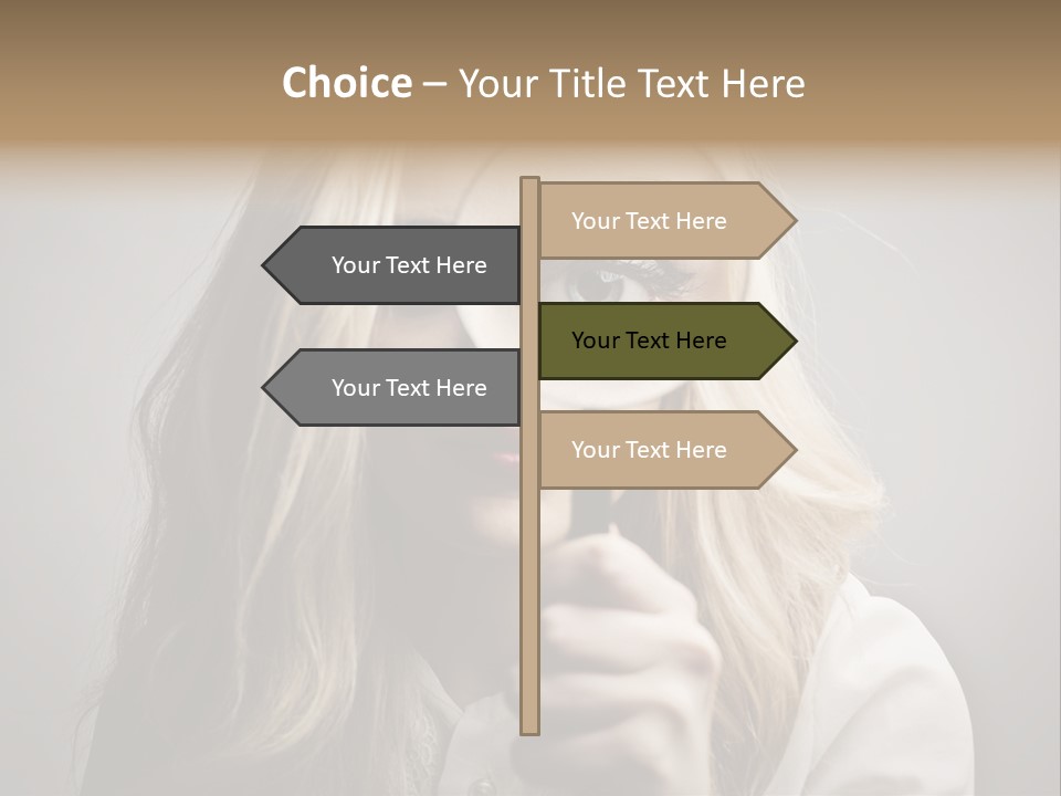 Isolated Blonde Lipstick PowerPoint Template