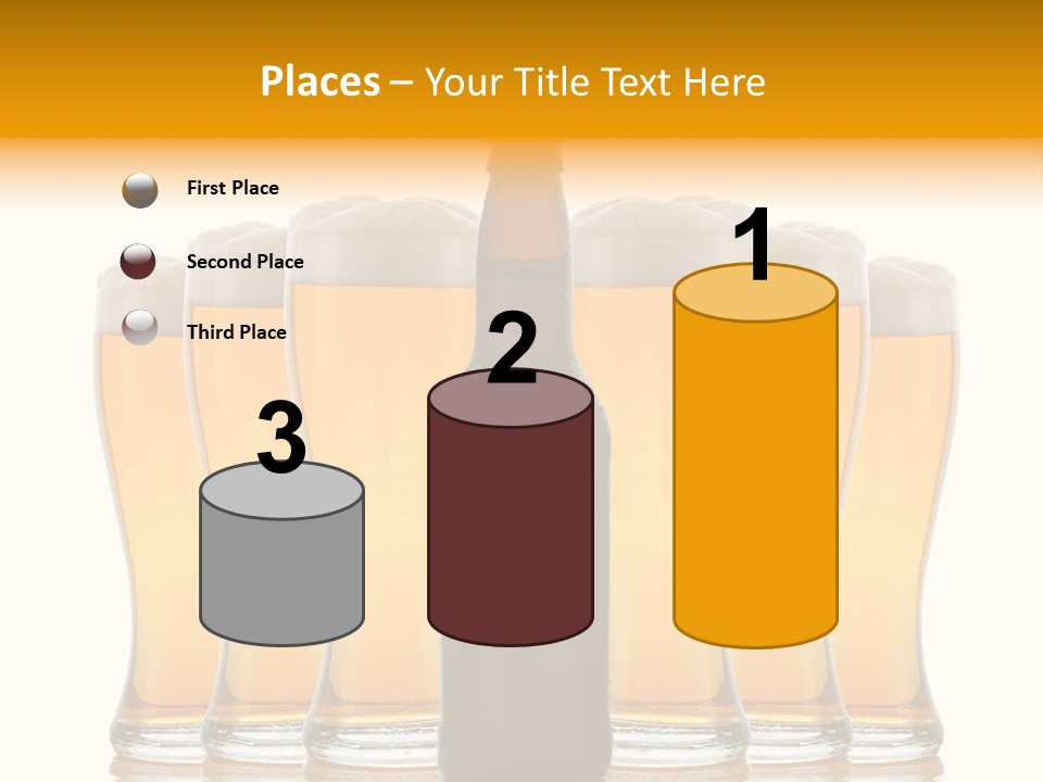 Yellow Head Arrangement PowerPoint Template