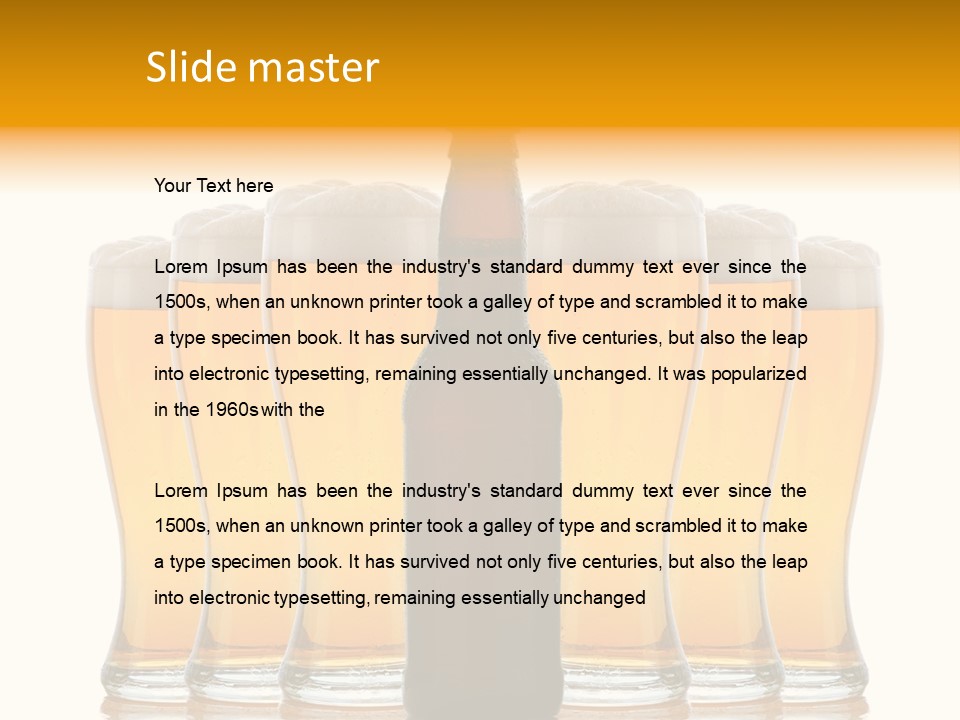 Yellow Head Arrangement PowerPoint Template